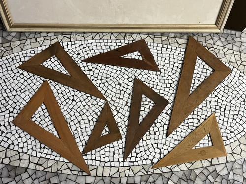 Antike geodreiecke holz - geodreiecke, holz,